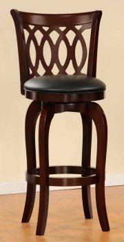 Shapel Cherry Finish Classic Set of 2 Swivel Pub Chairs [HEBA-1133-29S Shapel]