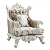 Vanaheim Chair LV00805 Fabric & Antique White by Acme w/Options