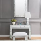 Nysa Vanity Desk 90157 in Mirror by Acme w/Options