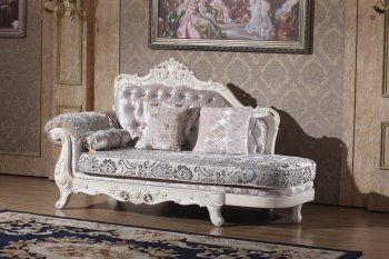 Venice 638 Chaise in Fabric w/Crystal Tufting [MRCL-638 Venice]
