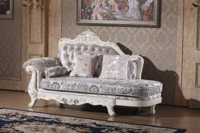Venice 638 Chaise in Fabric w/Crystal Tufting