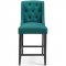 Baronet Counter Stool Set of 2 in Teal Fabric by Modway