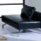 Black Full Bycast Leather Upholstered Sectional Sofa