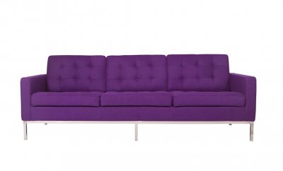 Florence Sofa FS90PRW in Purple Wool by LeisureMod w/Options