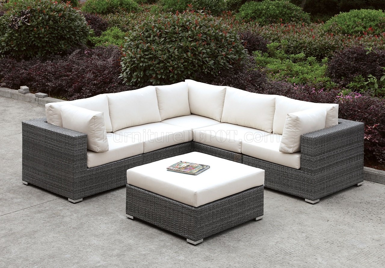 Somani CM-OS2128-12 Outdoor Patio L-Shaped Sectional Sofa Set - Click Image to Close
