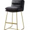 Alsey Counter Height Chair 96400 in Black Leather by Acme