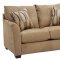 Beige Suede Fabric Modern Sofa & Loveseat Set w/Options