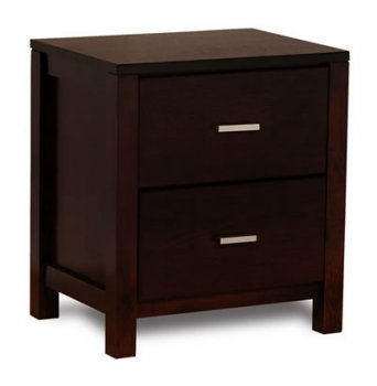 Dark Cappuccino Finish Contemporary Two-Drawer Nightstand [LSNS-800]