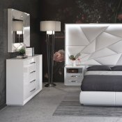 Majesty Bedroom by ESF in White w/Optional Carmen Casegoods