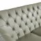 401 Sofa in Light Gray Half Leather by ESF w/Options