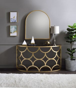 Altus Console Table 90820 in Gold by Acme [AMCT-90820 Altus]