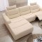 Off White Leather 2143 Modern Reclining Sectional Sofa by ESF
