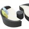 Magatama Outdoor Chaise Lounge 3Pc Set Choice of Color by Modway