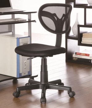 Black Modern Office Task Chair w/Gas Lift & Mesh Backrest [CROC-800055K]