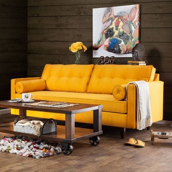 Madelyn Sofa SM8818 in Yellow Fabric [FAS-SM8818-Madelyn]