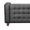 Black Full Leather Contemporary Living Room Sofa w/Options