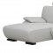 Light Grey Full Leather Modern Elegant Sectional Sofa