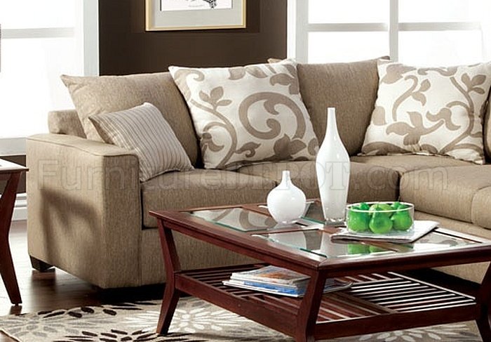 Cranbrook Sectional Sofa SM3016 in Sand Stone Fabric