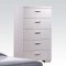 20680 Layla Upholstered Bed White Leatherette w/Options by Acme