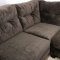 Mocha Brown Suede Fabric Modern 3PC Sectional Sofa
