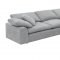Naveen Sectional Sofa LV01563 in Gray Linen by Acme w/6 Pillows