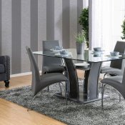 Glenview I CM8372GY 5PC Dinette Set in Gray & Chrome w/Options