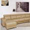 8312 Sectional Sofa in Light Khaki Leather by ESF