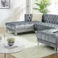 MS2069 Sectional Sofa in Gray Velvet by VImports