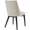 Viscount Dining Chair Set of 2 in Beige Fabric by Modway