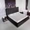 Black Full Leather Ludlow Bedroom Set w/Oversized Headboard Bed