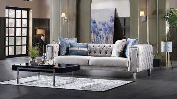 Montego Light Gray Sofa Bed by Bellona w/Options [IKSB-Montego Light Gray]