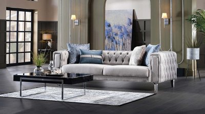 Montego Light Gray Sofa Bed by Bellona w/Options
