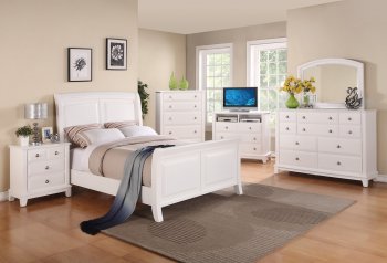 G9875 Bedroom in White by Glory Furniture w/Options [GYBS-G9875 White]