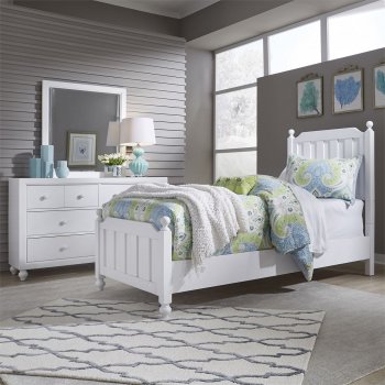 Cottage View 4Pc Kid's Bed Set 523-YBR in White by Liberty [LFKB-523-YBR-TPB-Cottage View]