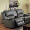 Sarles Reclining Sofa CM6326 in Gray Leatherette w/Options