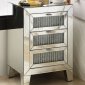 Caesia Accent Table 97650 in Mirrored by Acme