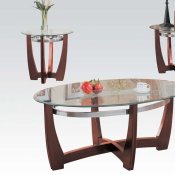 07806 Baldwin 3Pc Coffee Table Set by Acme w/Glass Top
