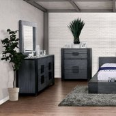 Janeiro Rustic Bedroom w/Storage Bed CM7629GY in Gray w/Options