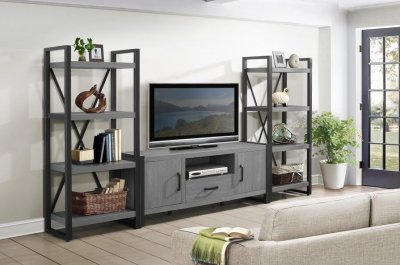 Dogue Entertainment Unit 36060-63T in Gray by Homelegance