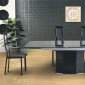 Genuine Black Marble Contemporary Dining Table