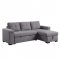 Jacop Sectional Sofa LV00969 Dark Gray Fabric by Acme w/Sleeper