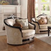 Ernestine Chair 52112 in Tan Fabric by Acme w/Options