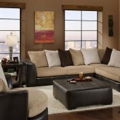 Two-Tone Modern San Marino Sectional Sofa w/Optional Items