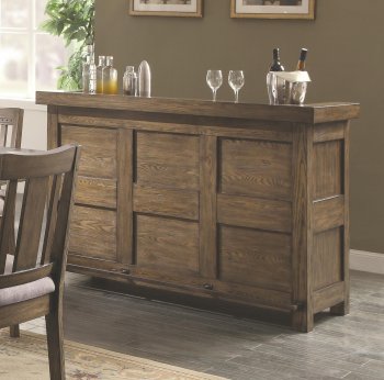 Willowbrook 106986 Bar Unit in Rustic Ash by Coaster [CRBA-106986 Willowbrook]