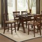 Warm Espresso Modern Counter Height Dining Table w/Options