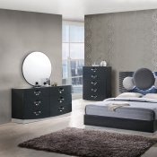 Dolce Bedroom in Dark Grey by Global w/Optional Casegoods