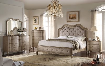 Chelmsford 26050 Bedroom in Antique Taupe Finish by Acme