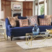 Sisseton Sofa SM2210 in Navy Chenille Fabric w/Options