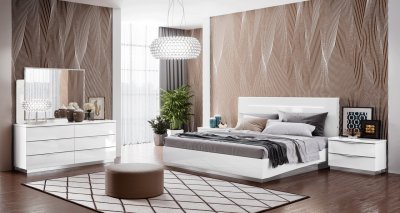 Onda Legno White Bedroom by ESF w/Optional Case Goods