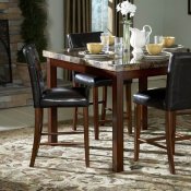 Cherry Transitional Counter Height Dining Table w/Faux Marble